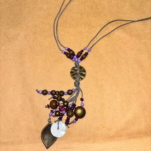 Paparazzi Purple and Brown Beaded Necklace